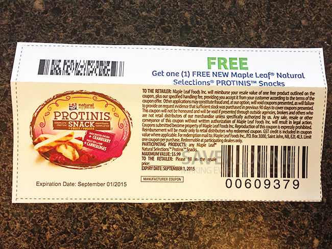 Maple Leaf Natural Selections Protinis Free Product Coupon