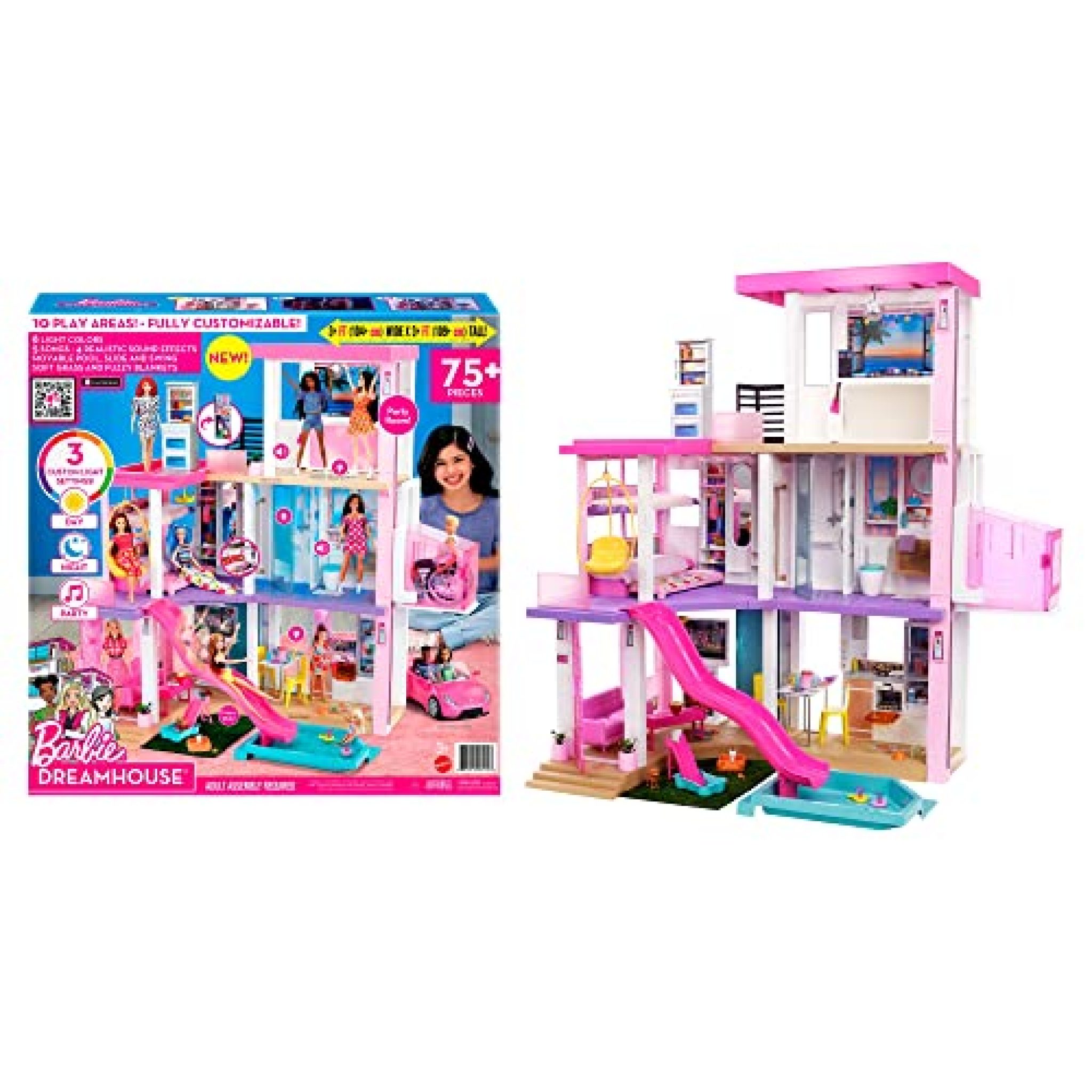 Barbie Dreamhouse Ft Story Dollhouse Playset With Pool Slide