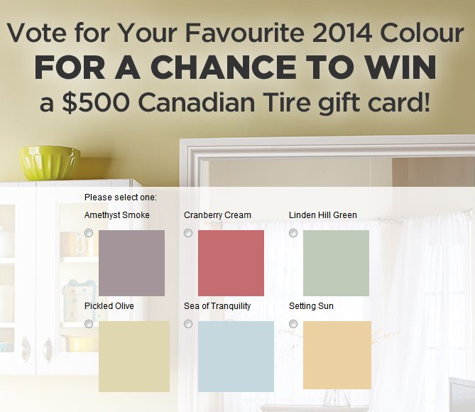 Canadian Tire Paint Colours Contest — Deals from SaveaLoonie!