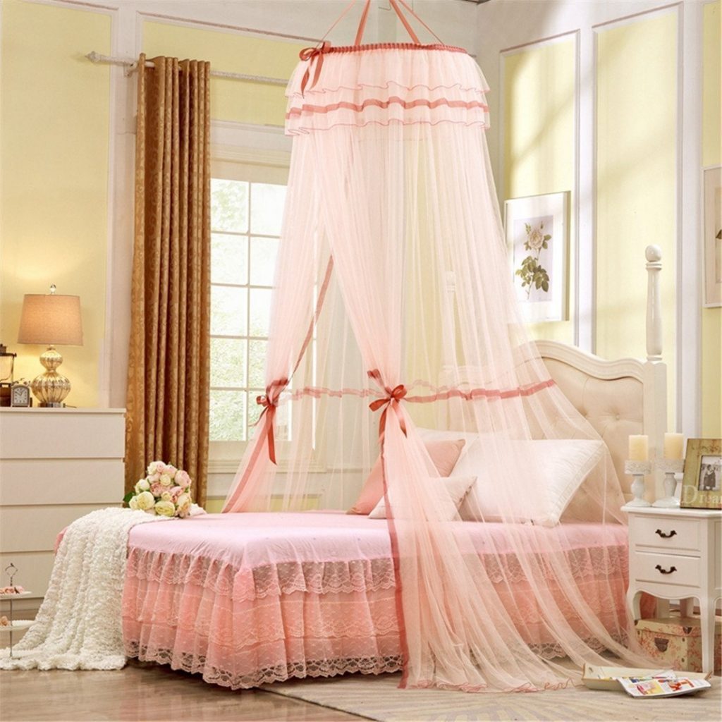 Round Hoop Princess Pastoral Lace Bed Canopy — Deals from SaveaLoonie!