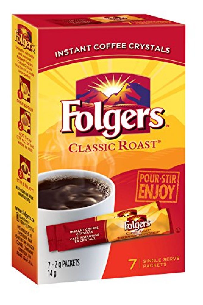 Folgers Classic Roast Instant Coffee Crystals 7 Packets — Deals From ...