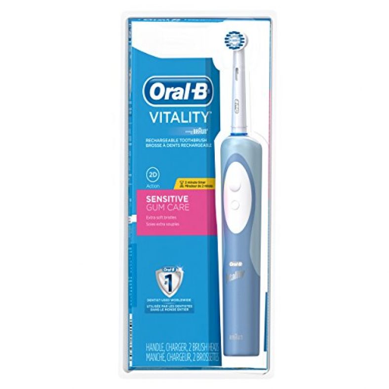 Oral-B Vitality Sensitive Gum Care Rechargeable Electric Toothbrush ...