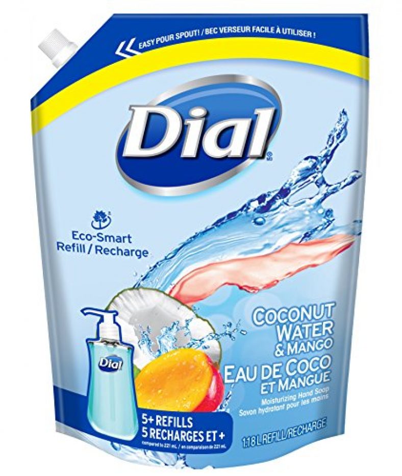 Dial Eco-Smart Hand Soap Refill, Coconut Water Mango , 1.18 Liter ...