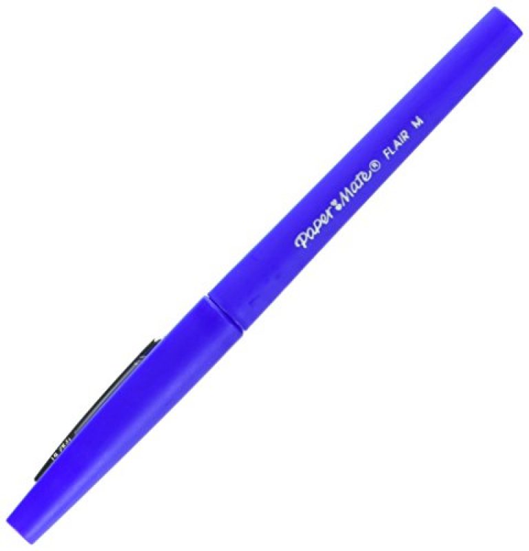 Paper Mate Flair Felt Tip Pens, Medium Point, Blue, Box of 12 — Deals ...