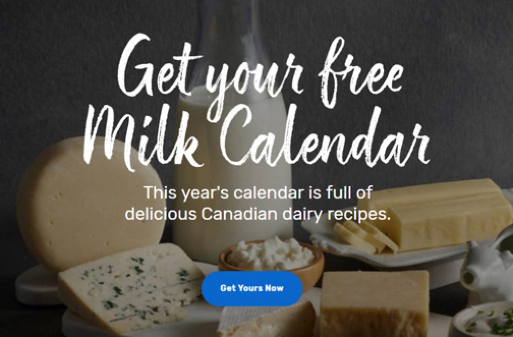 Free 2019 Canadian Milk Calendar Deals from SaveaLoonie