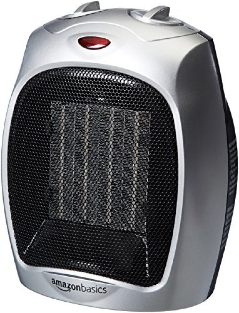 AmazonBasics 1500 Watt Ceramic Space Heater With Adjustable Thermostat ...