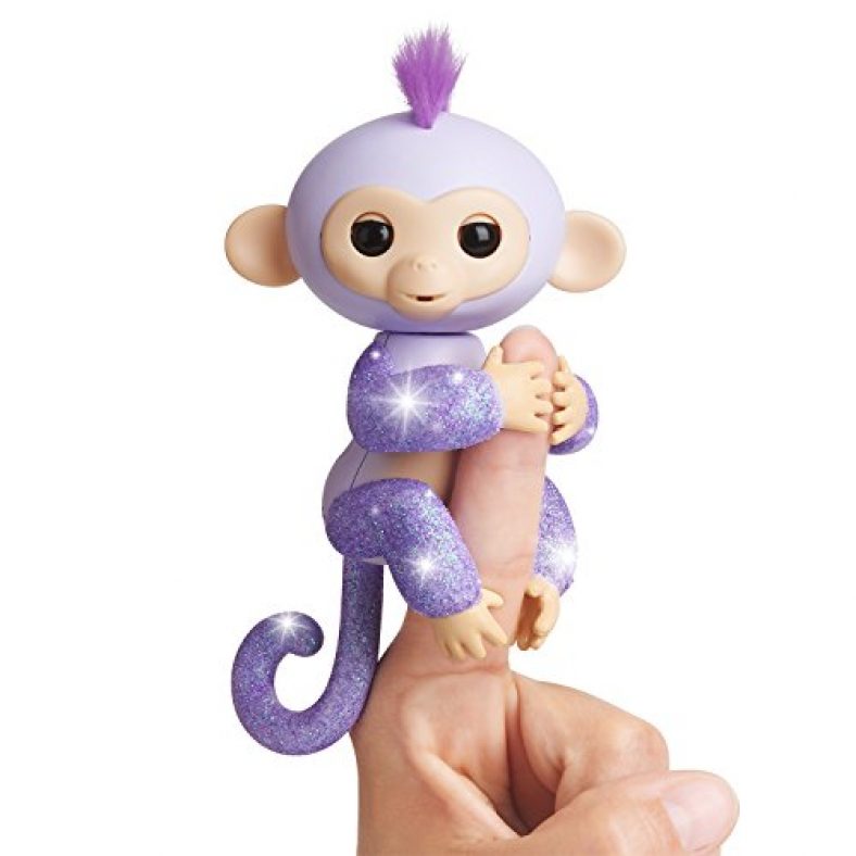 Fingerlings Glitter Monkey - Kiki (Purple Glitter) - Interactive Baby ...