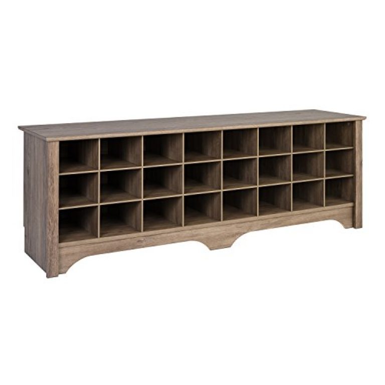 Prepac 60" Shoe Cubby Bench, Drifted Gray — Deals from SaveaLoonie!