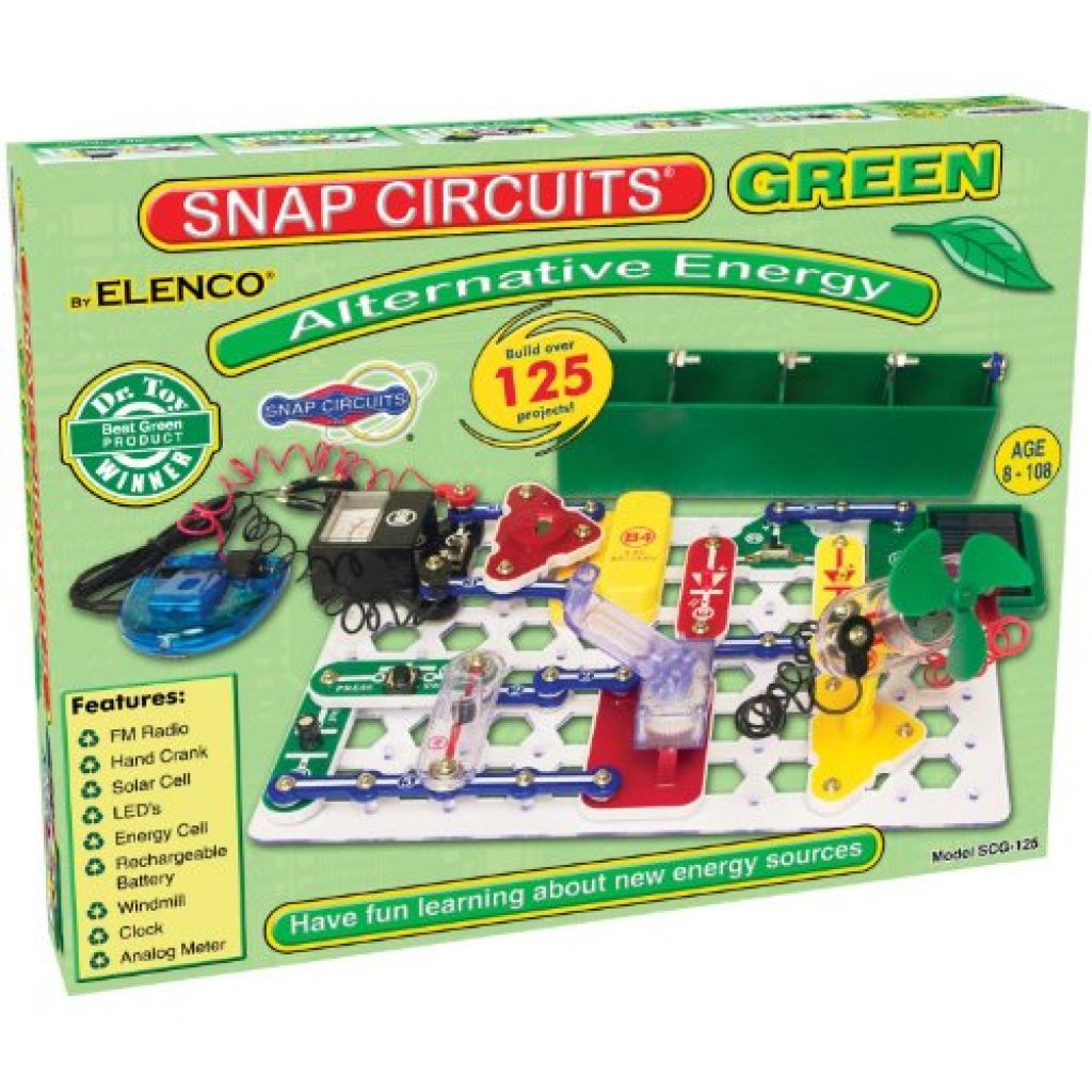 snap circuits green alternative energy electronics exploration kit