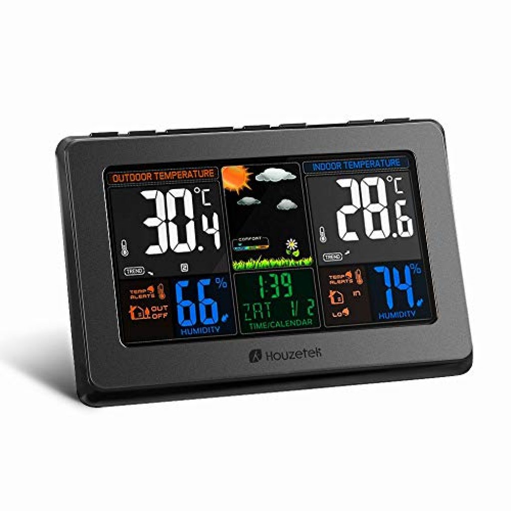 Houzetek Wireless Atomic Digital Color Weather Station — Deals from ...