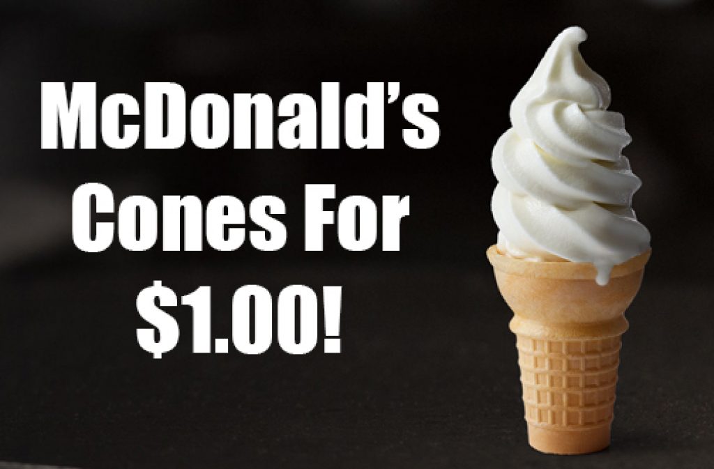 McDonald's 1 Ice Cream Cone — Deals from SaveaLoonie!