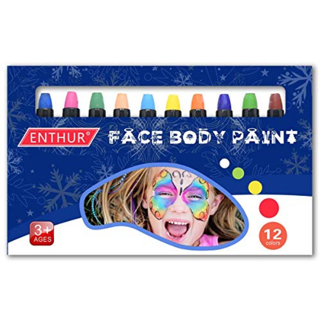 Face Paint Crayon 12 Color Face Painting Kit — Deals From SaveaLoonie!