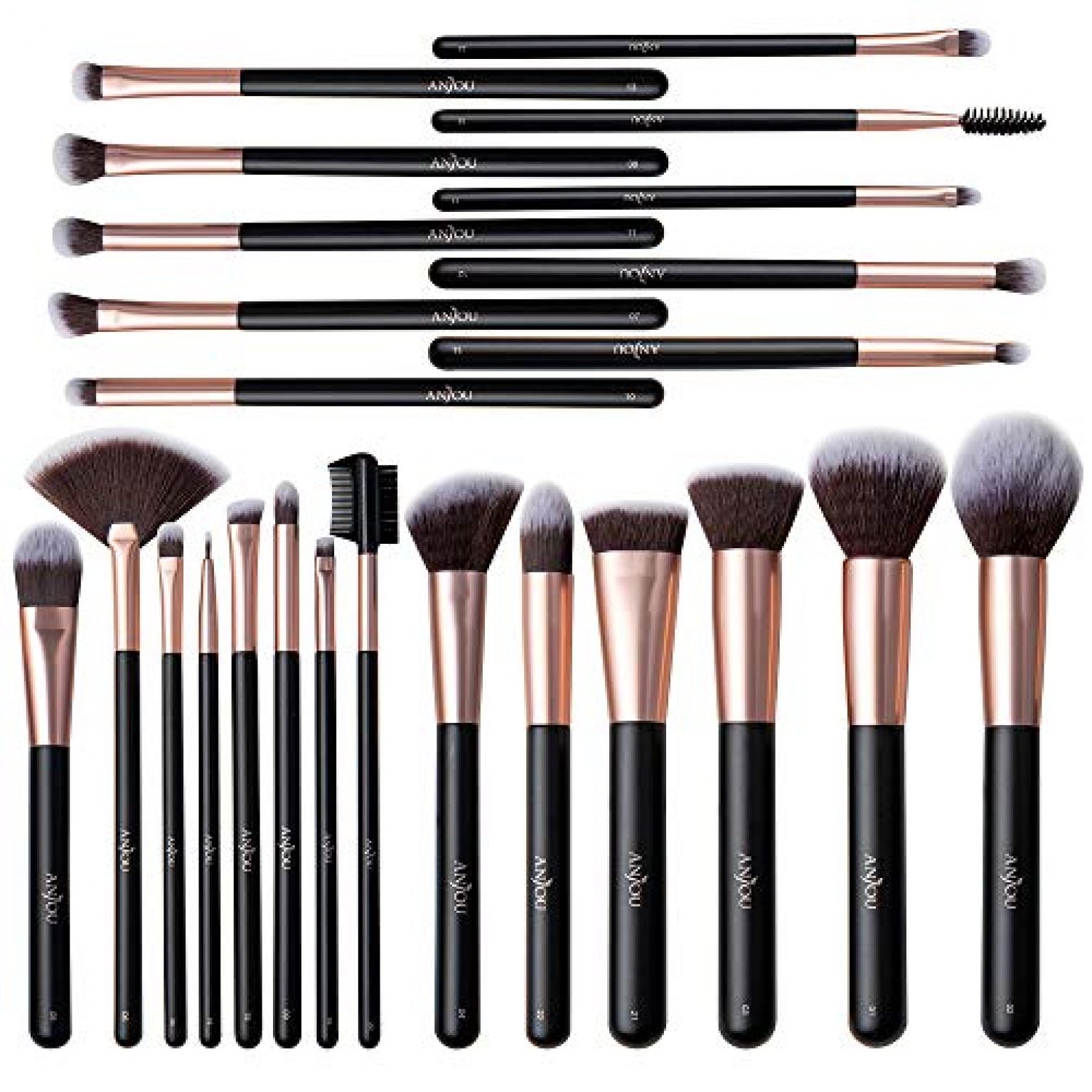 Anjou Makeup Brushes, 24pcs — Deals From Savealoonie!