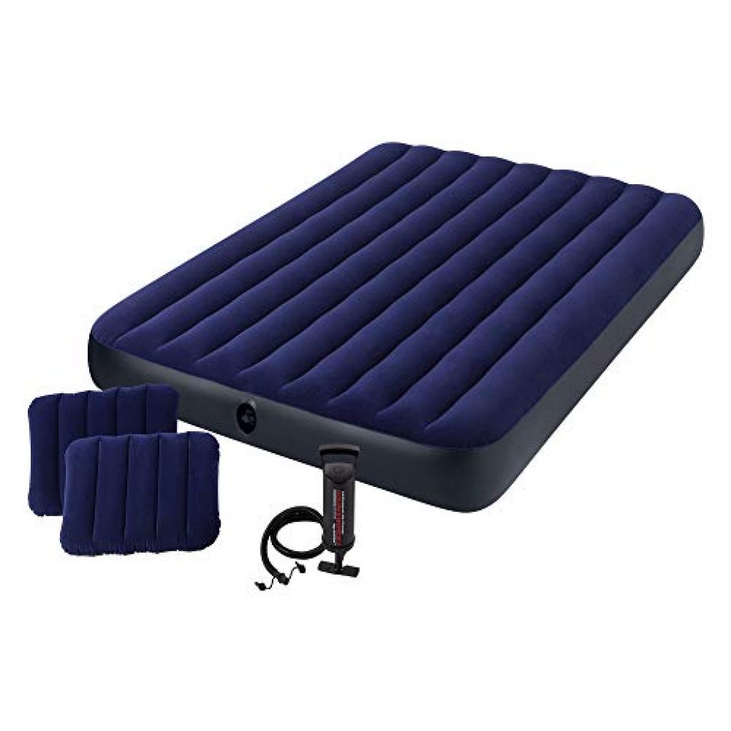 Надувной матрас intex classic downy airbed 64758 синий