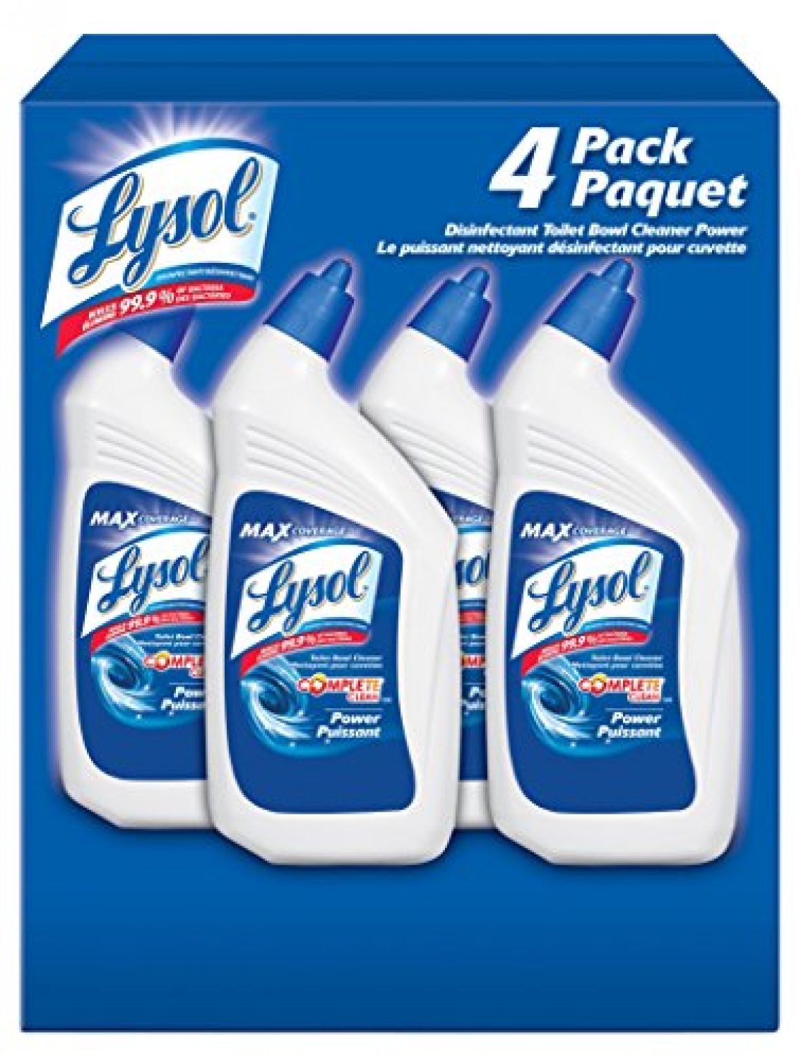 Lysol Toilet Bowl Cleaner, Complete Clean, 4 x 946 ml — Deals from