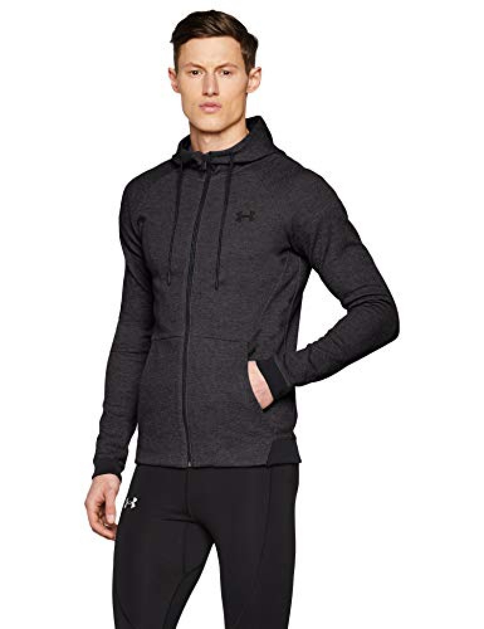 Under Armour Men's Unstoppable 2X Full Zip, Black (001)/Black, X-Large