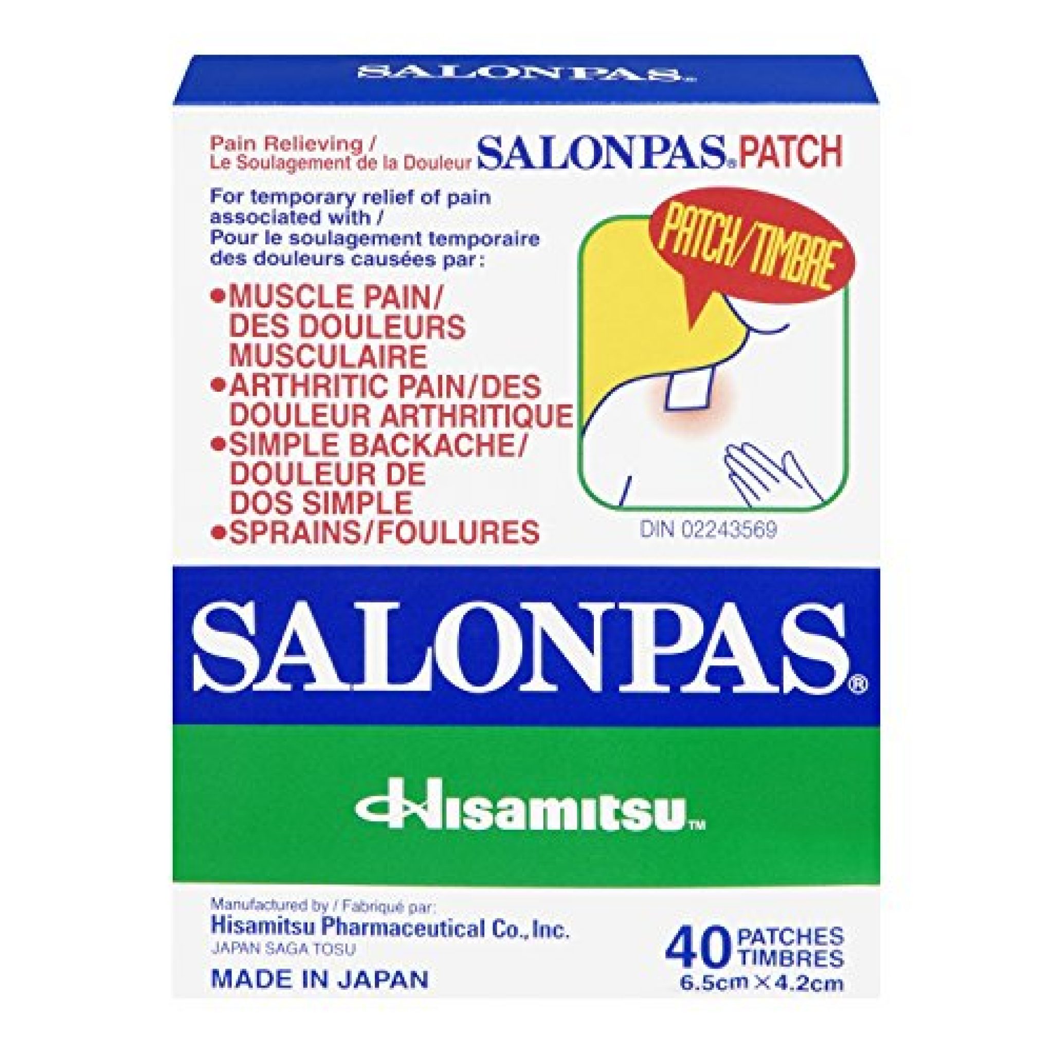 Salonpas Pain Relieving Patch, 40 Patches — Deals from SaveaLoonie!