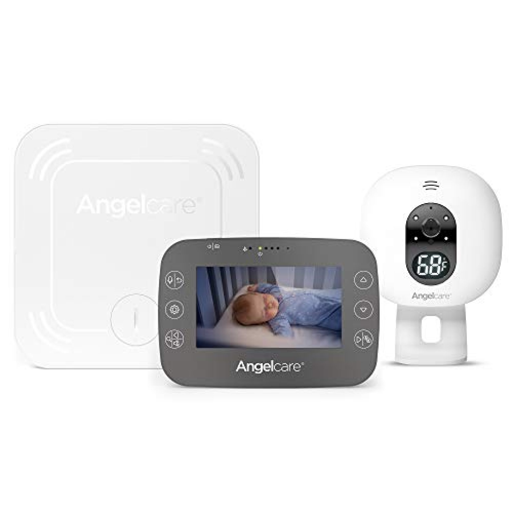 Angelcare 3-in-1 Baby Monitor, with Breathing Movements Tracking, 4.3 ...