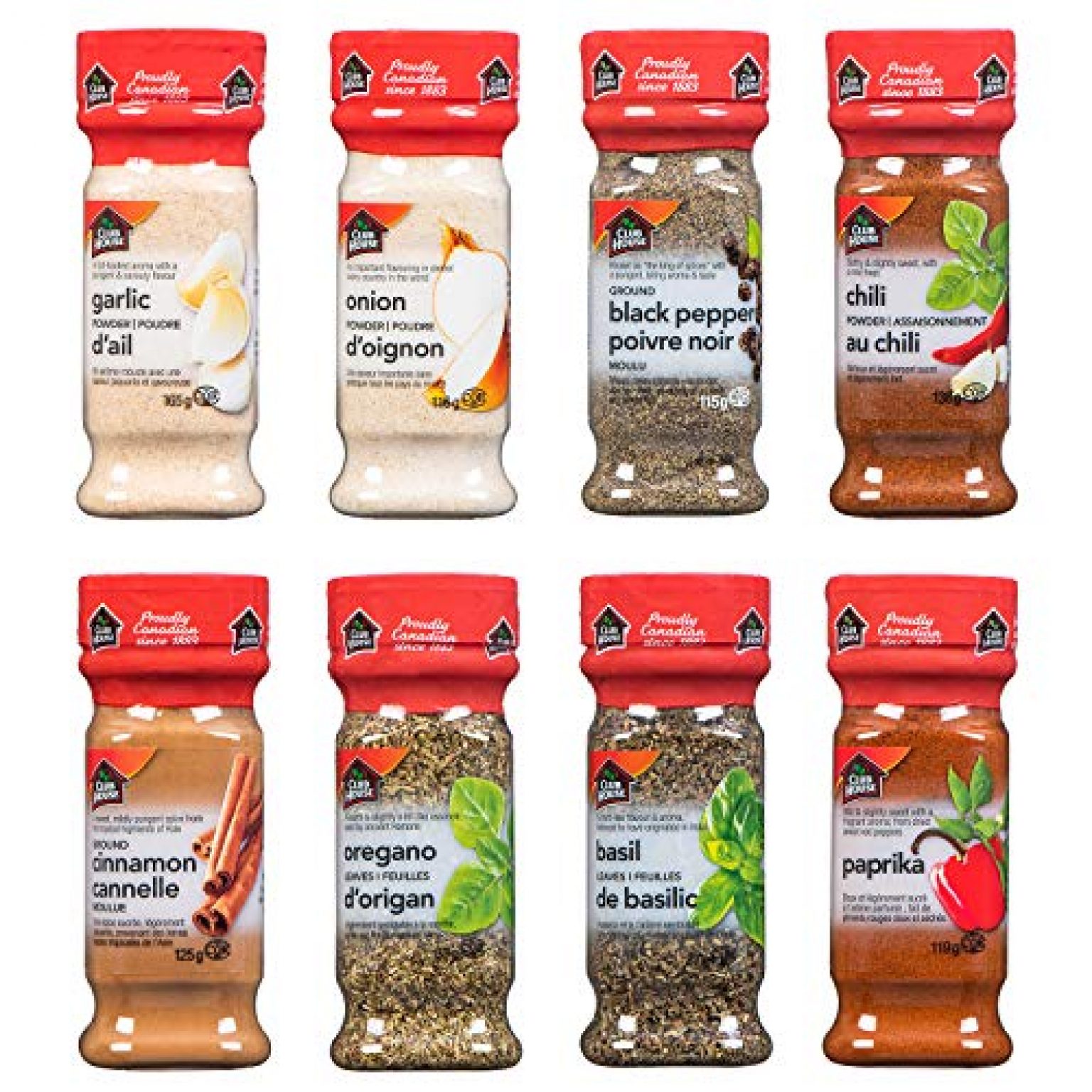 Club House, Quality Natural Herbs & Spices, Pantry Staples Pack, 8