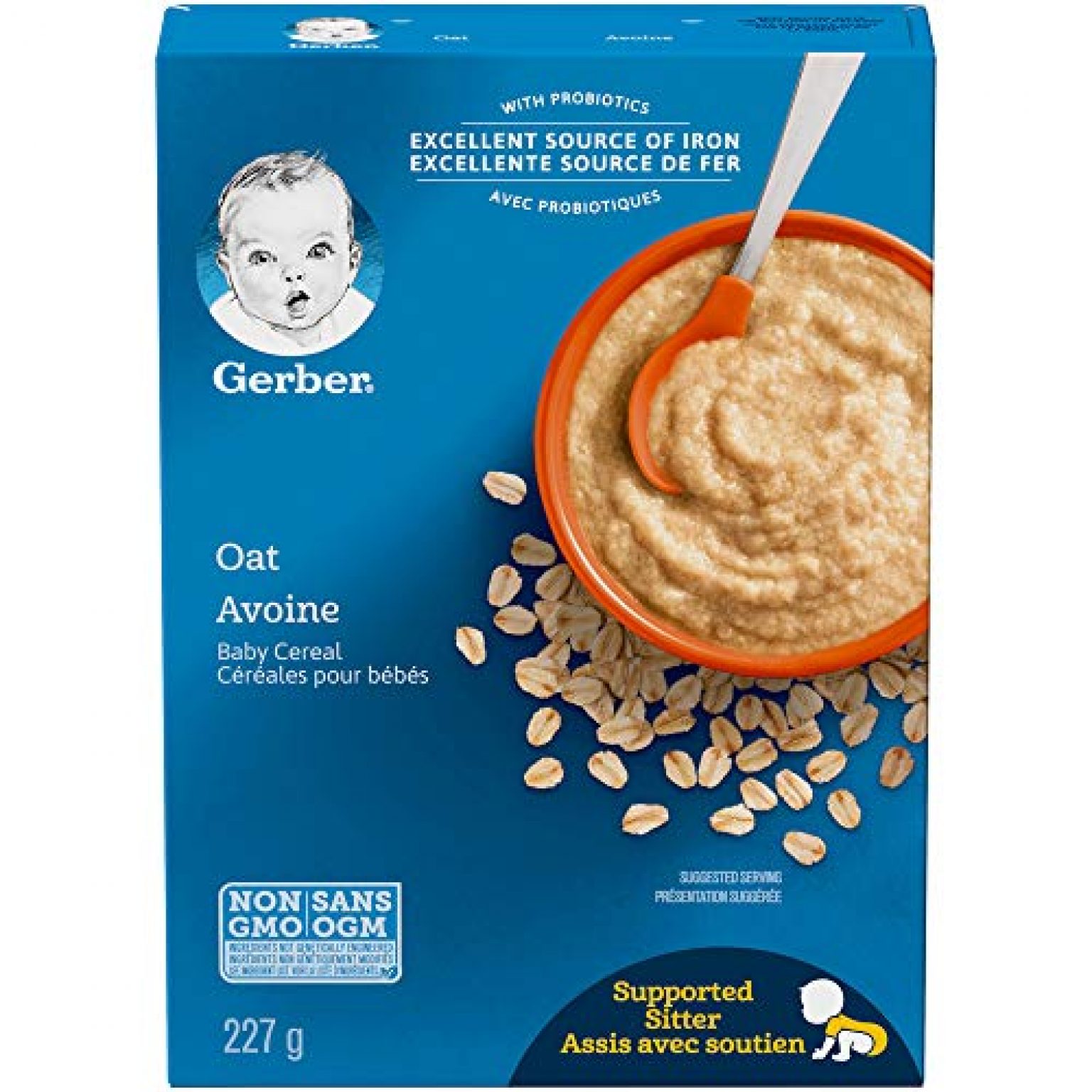 GERBER CEREAL Stage 1 Oat Baby Food Cereals Starter Stage 227 G 