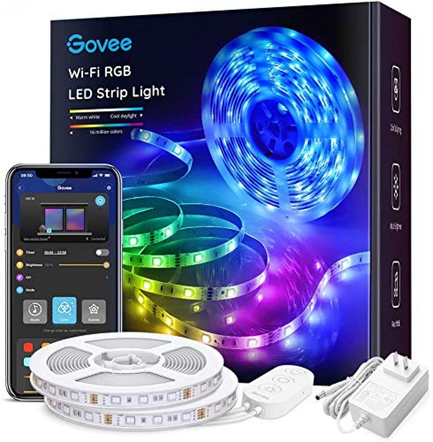 Govee 32.8ft LED Light Strip Works with Alexa and Google Assistant