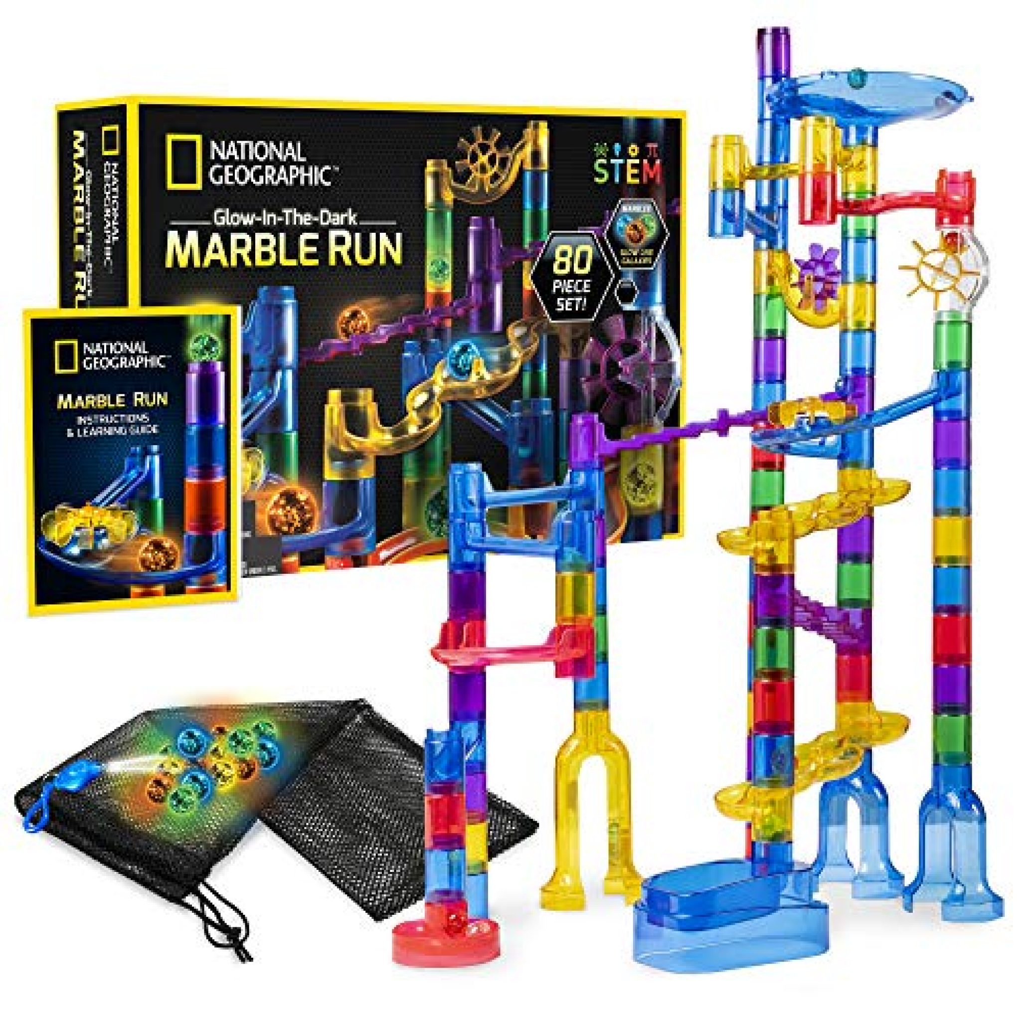 NATIONAL GEOGRAPHIC Glowing Marble Run, 80 Piece — Deals from SaveaLoonie!