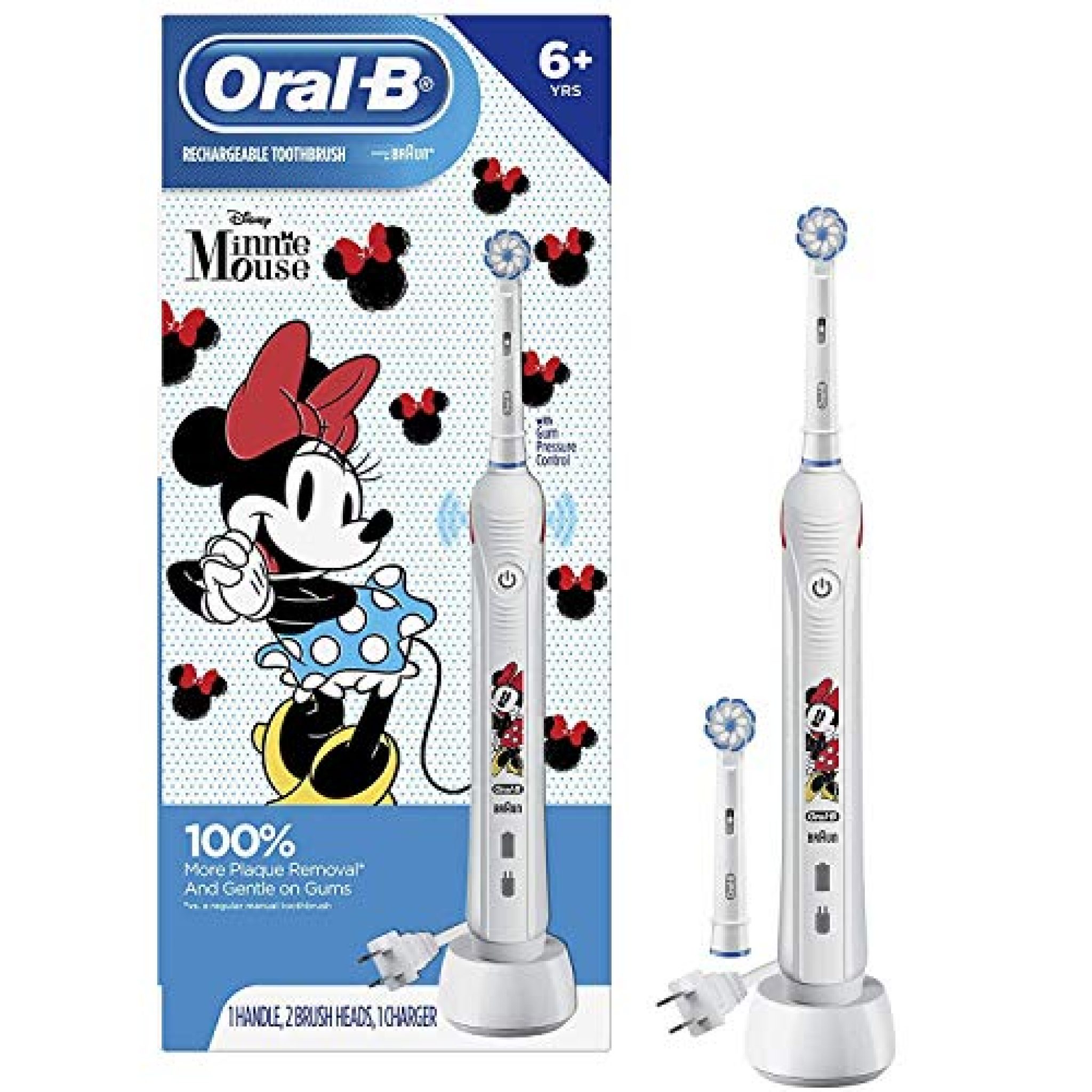 Oral B Kids Electric Toothbrush Featuring Disney's Minnie Mouse, For ...