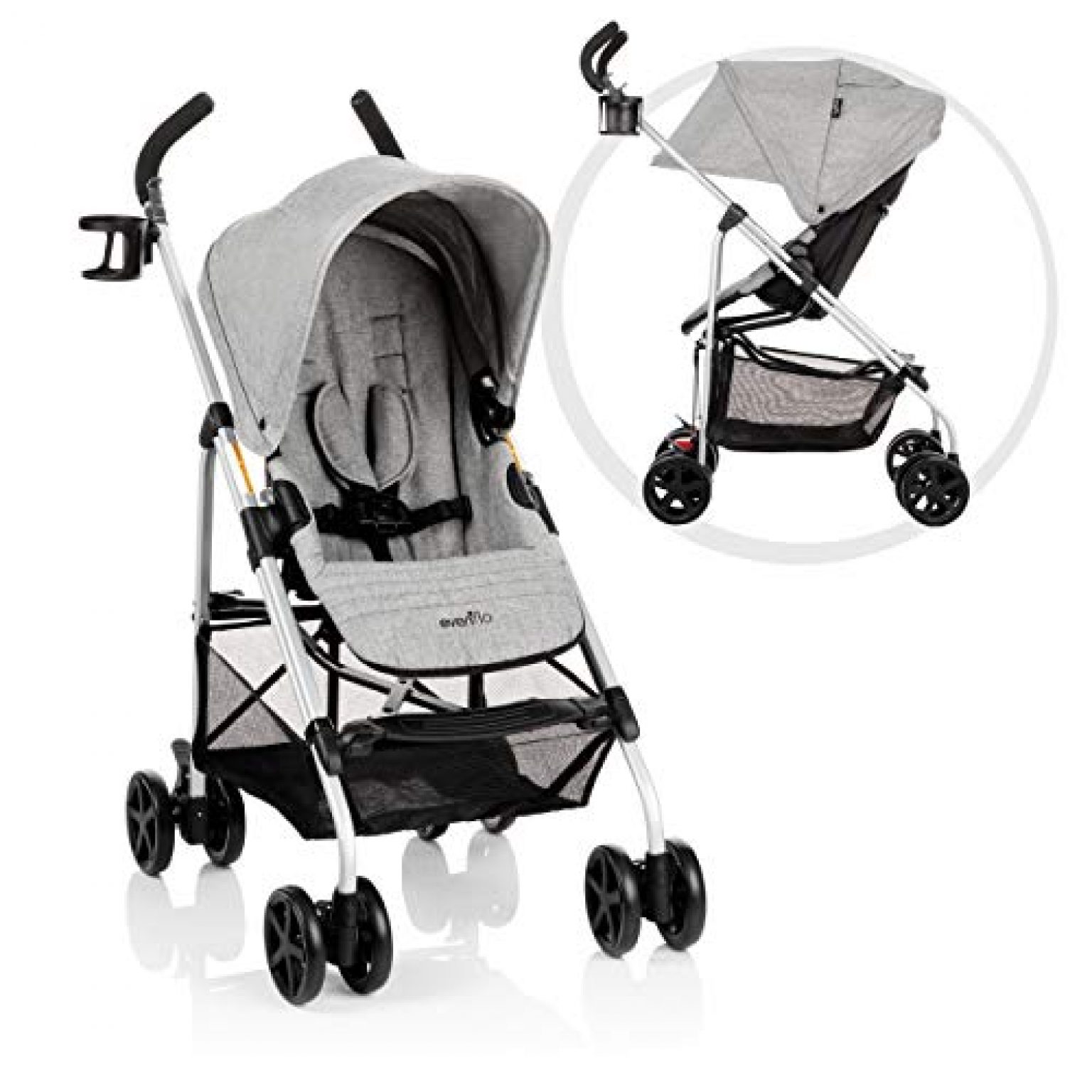 evenflo grey stroller