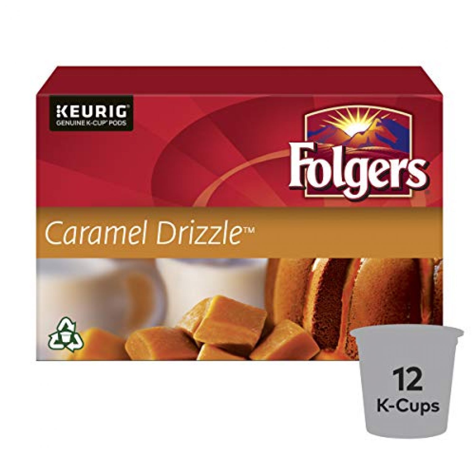 Folgers Caramel Drizzle KCup Coffee Pods 12 Count — Deals from