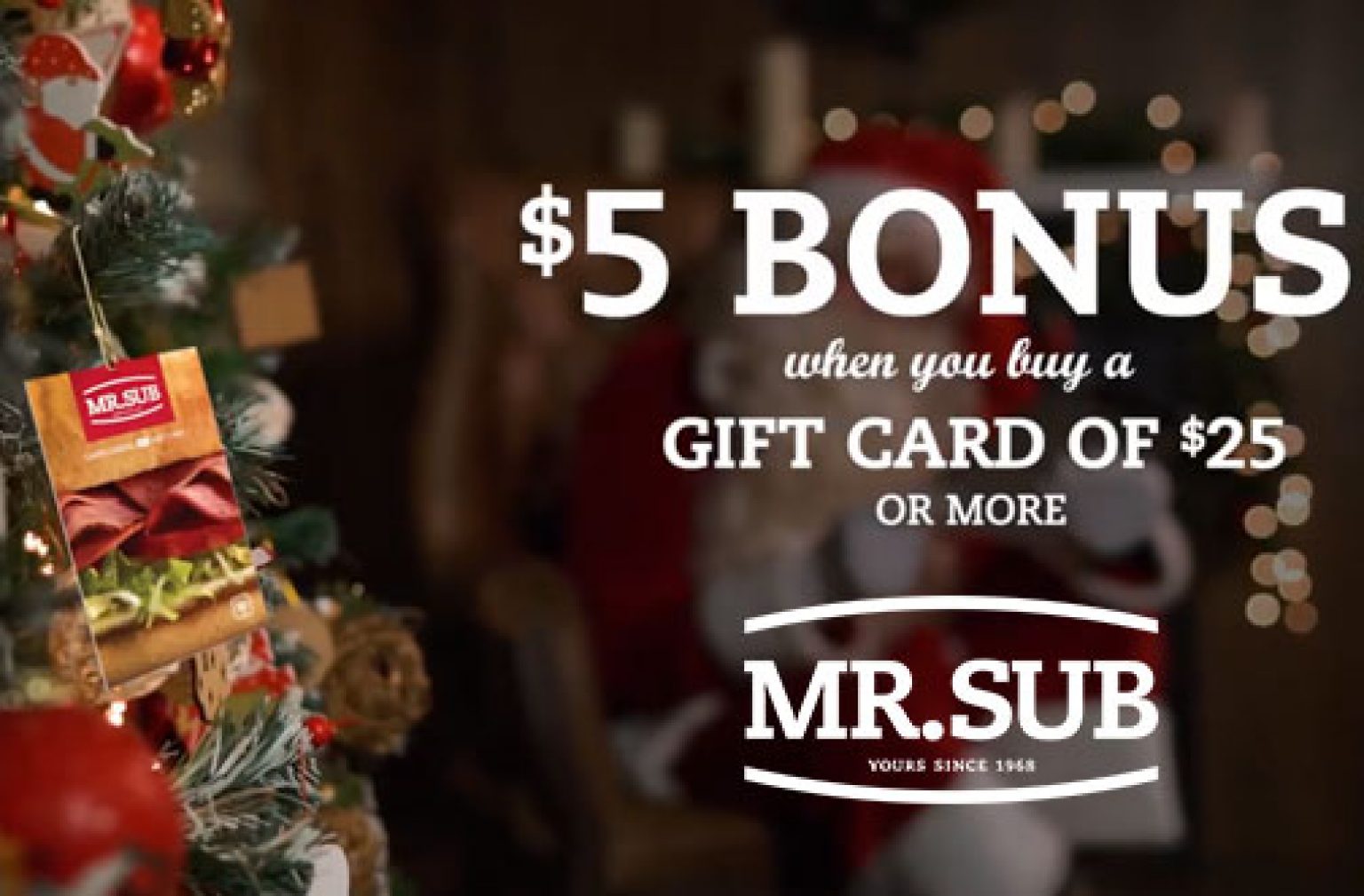 Mr Sub Holiday Gift Card Bonus — Deals from SaveaLoonie!