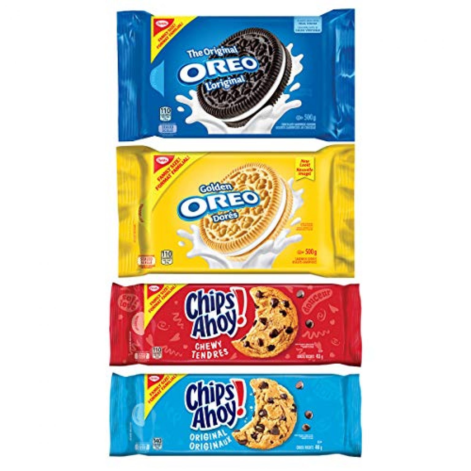 Christie Oreo & Chips Ahoy! Cookie Variety Pack, Family Size, 4 Packs ...