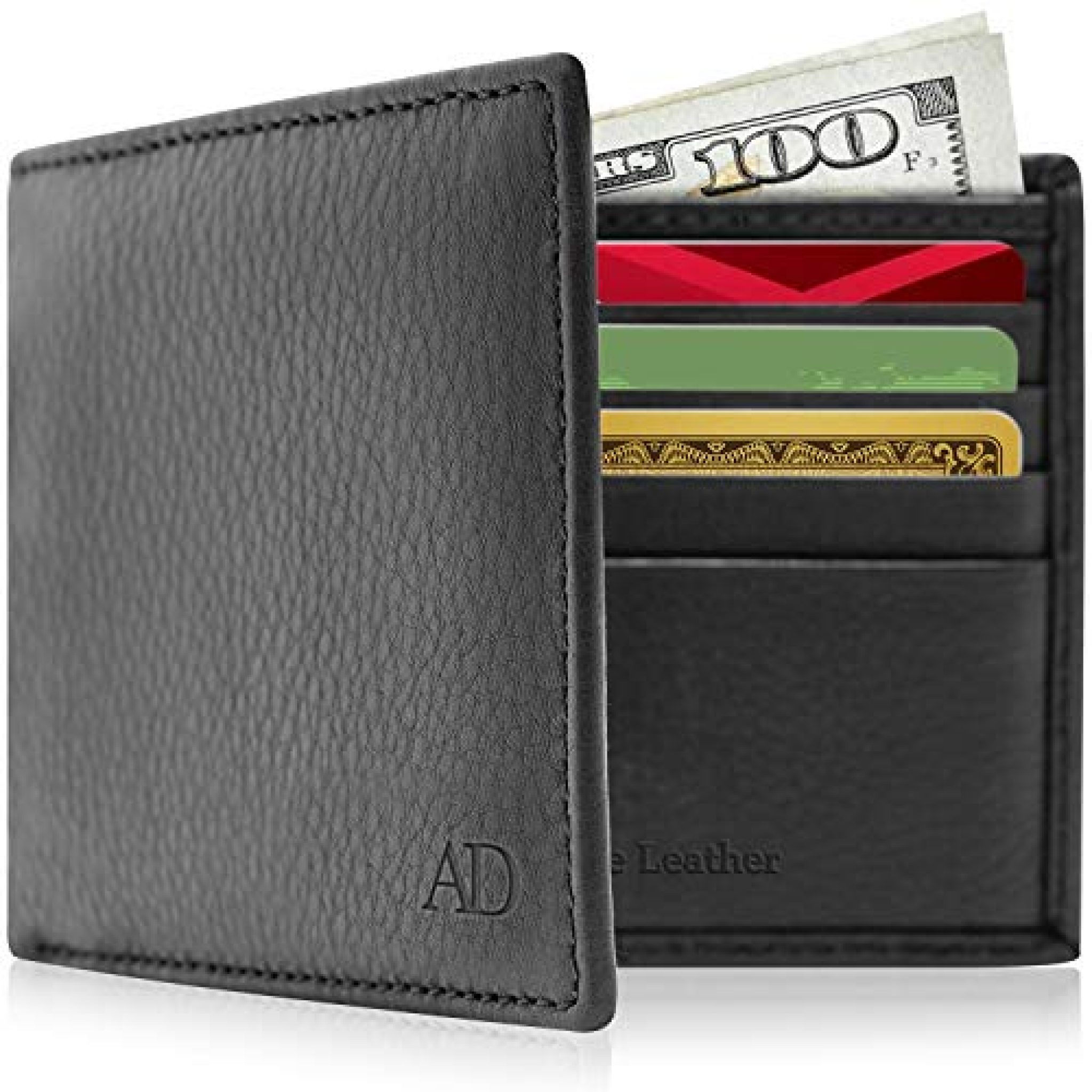Slim Leather Bifold Wallets For Men Minimalist Mens Wallet Rfid Blocking 2048x2048 