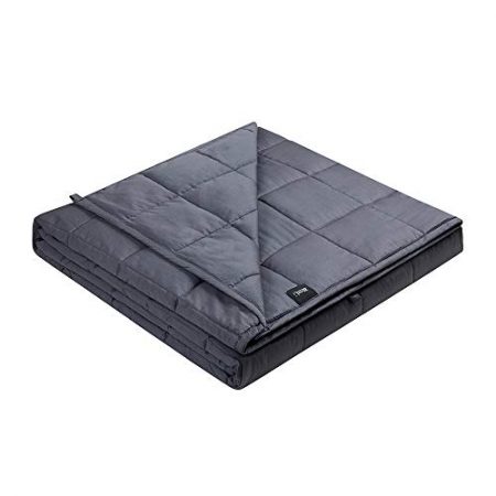 ZonLi Weighted Blanket 12lbs Twin, ( 48''x72'' Dark Grey) — Deals from