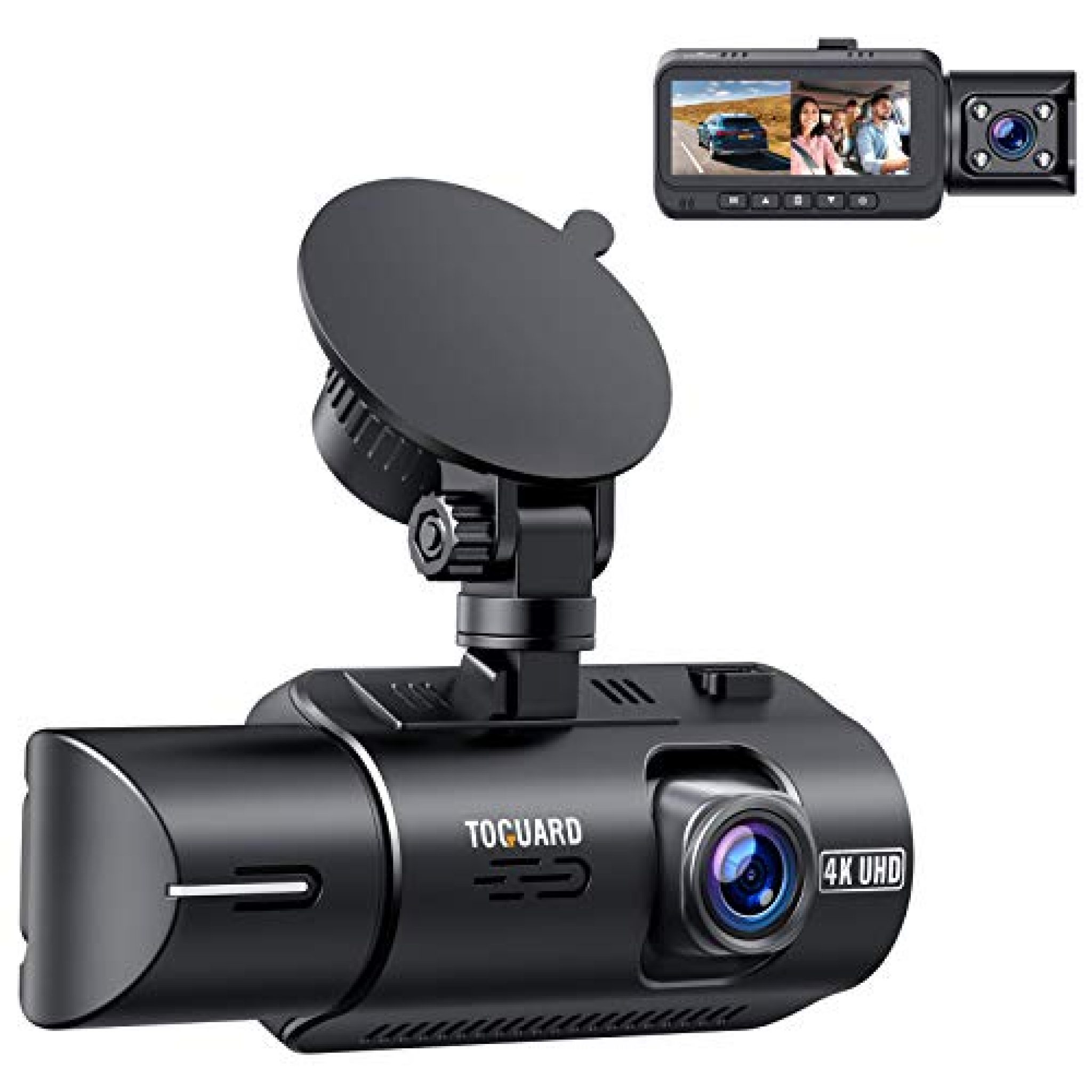 TOGUARD Dual Dash Cam 4K Front and 1080P Inside Cabin Camera — Deals ...