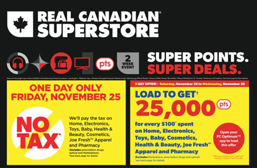 Real Canadian Superstore Black Friday Flyer + No Tax Event — Deals from  SaveaLoonie!