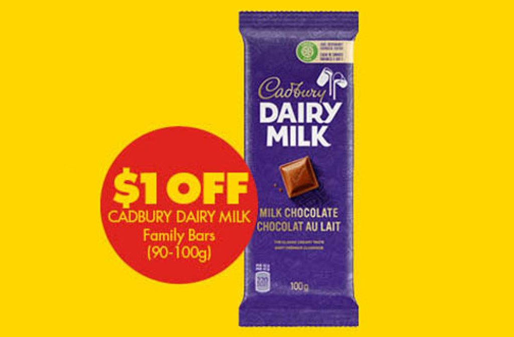 Cadbury Dairy Milk Bar Coupon — Deals from SaveaLoonie!