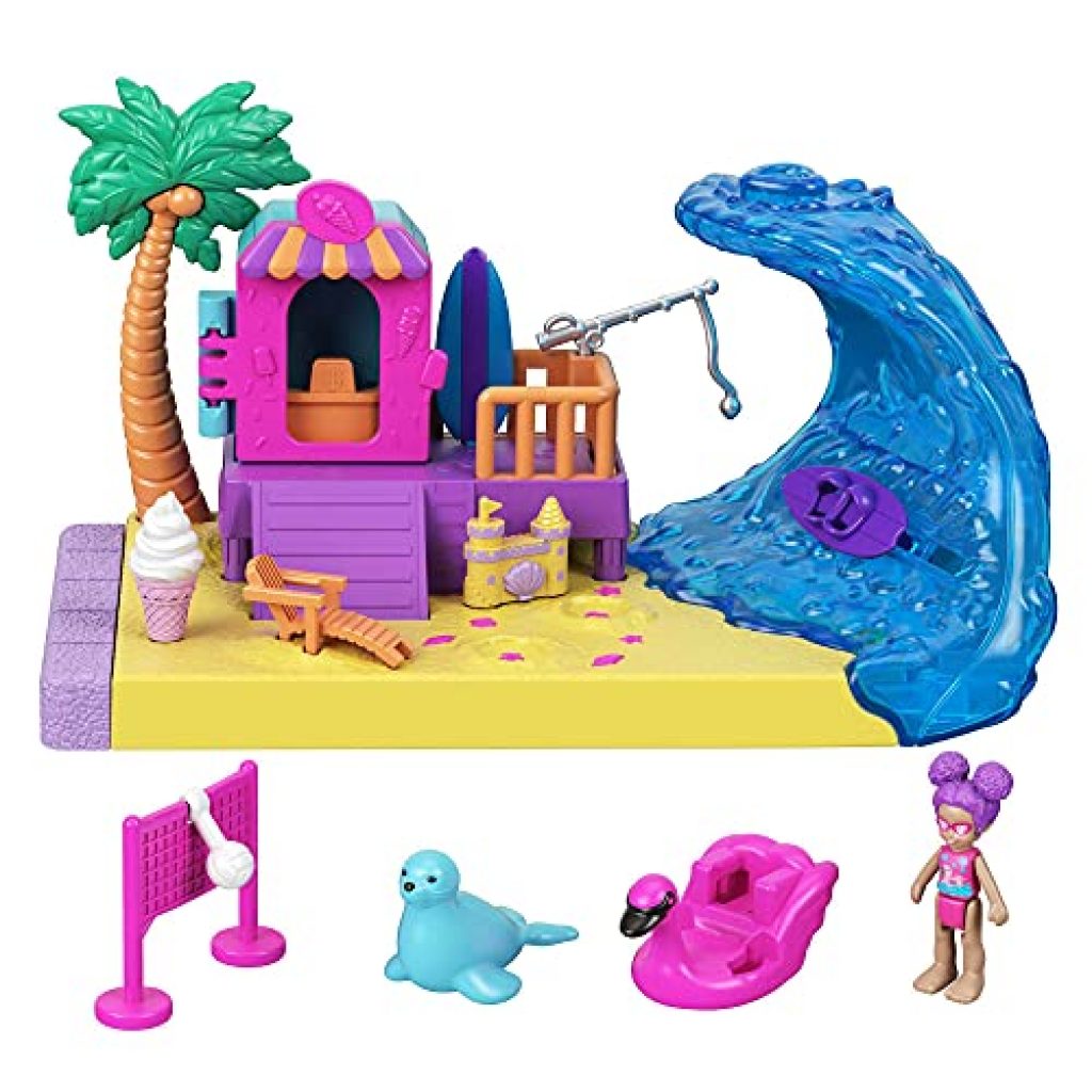 polly-pocket-pollyville-sunshine-beach-playset-micro-doll-animal