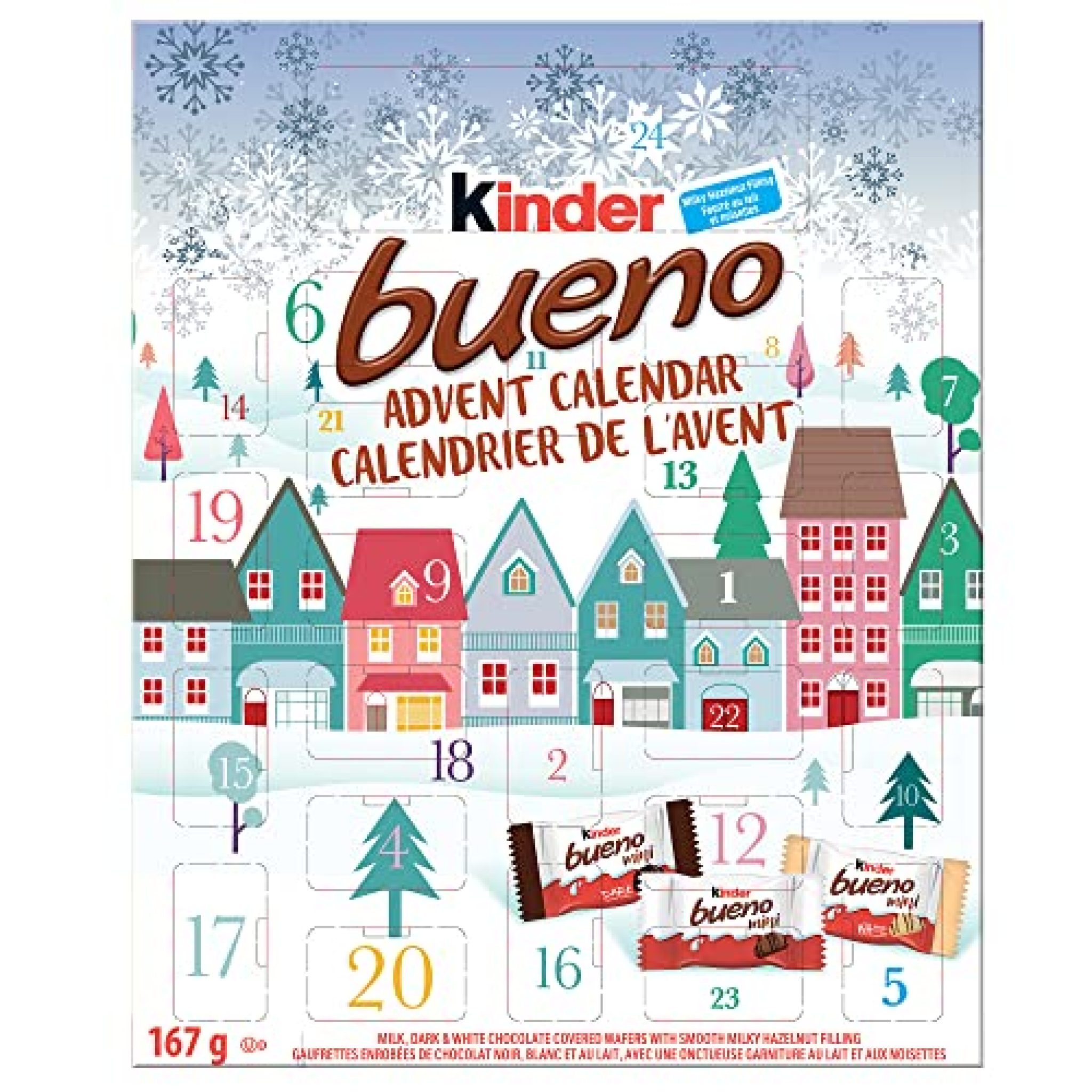 Kinder Bueno Advent Calendar, 24 Treats (167g), Brown