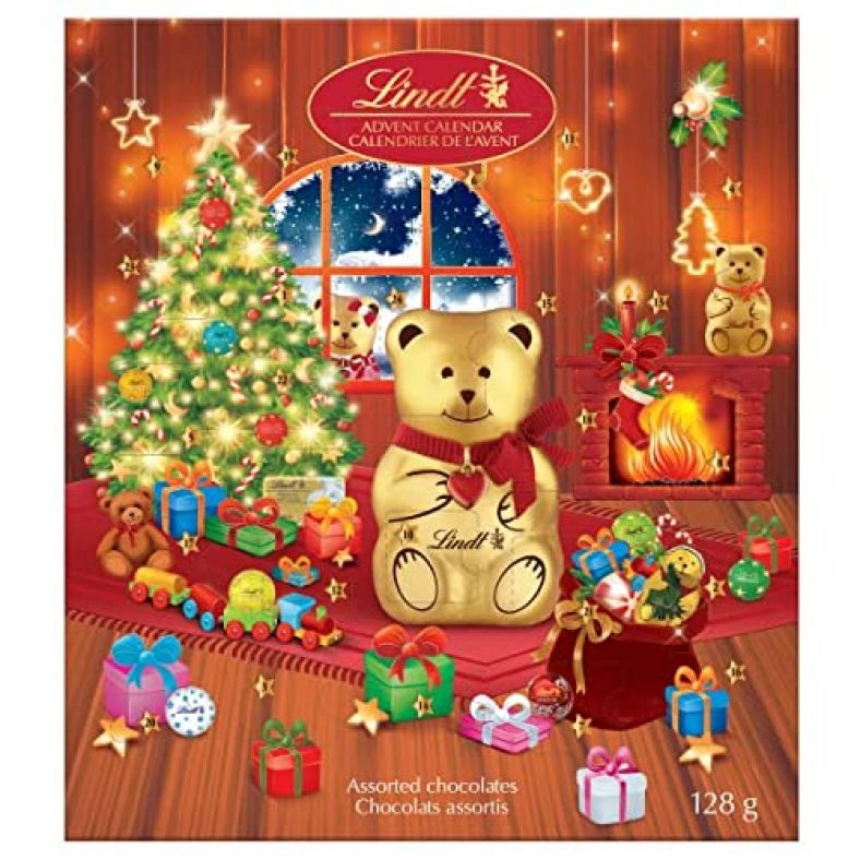 Lindt TEDDY Assorted Milk Chocolate Advent Calendar 2022, 128 Grams