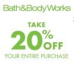 Bath & Body Works – 20% Off Coupon