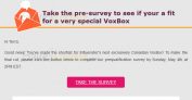 Check Your Emails ~ New Influenster VoxBox Pre-Survey