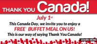 Free Food at Mandarin Restaurants on Canada Day