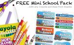 Oliver’s Labels – Free Pack with Crayola Purchase