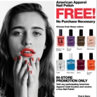 American Apparel – Free Nail Polish