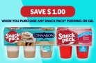 Snack Pack Pudding or Gel Coupons