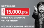 Joe Fresh PC Points Offer