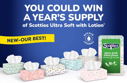 Kruger Contest Canada | Scotties Ultra Soft Contest + Win A Year’s Supply of Free Products