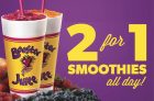 Booster Juice 2 for 1 Smoothies