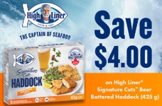 High Liner Coupon | Save on Signature Cuts Beer Battered Haddock