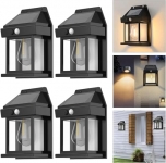 Anricom 4pcs Motion Sensor Outdoor Solar Lights